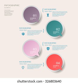 3D modern vector abstract speech bubble infographic elements  for business , banners , web site , brochures
