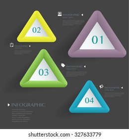 3D modern vector abstract step lable infographic elements  for business , banners , web site , brochures