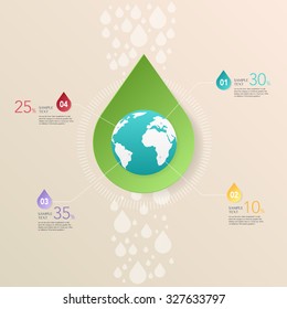 3D modern vector abstract step lable (Earth resources) infographic elements  for business , banners , web site , brochures