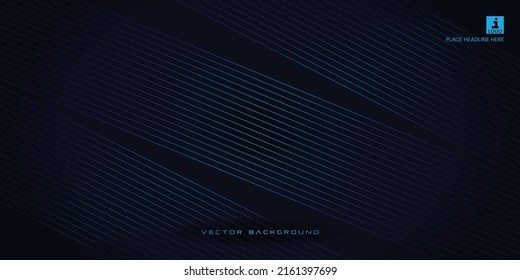 Moderne 3D-Wave-abstrakte Präsentation Hintergrund. Abstrakte Dekoration, Halbtongradienten, Vektorgrafik. dunkelblauer Hintergrund