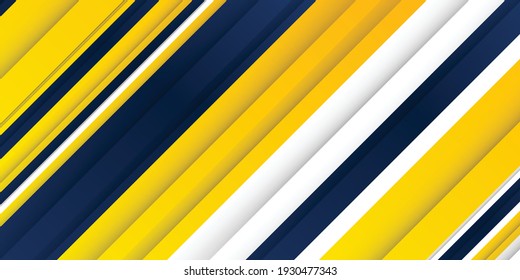 3D modern wave curve abstract presentation background. Luxury paper cut background. Abstract decoration, blue yellow pattern, Vector illustration. High contract yellow and blue corporate background