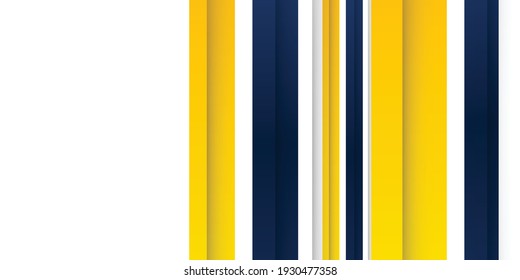 3D modern wave curve abstract presentation background. Luxury paper cut background. Abstract decoration, blue yellow pattern, Vector illustration. High contract yellow and blue corporate background