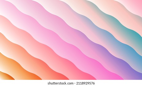 Fondo de presentación abstracto de curva de onda moderna 3D. El fondo del papel de lujo cortado. Decoración abstracta, patrón dorado, gradientes de medio tono, ilustración 3d Vector.