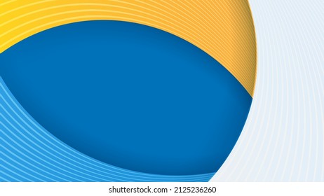 3D modern wave curve abstract presentation background. Luxury paper cut background. Abstract decoration, bluish pattern, line stripes gradients, 3d Vector illustration. Dark blue background