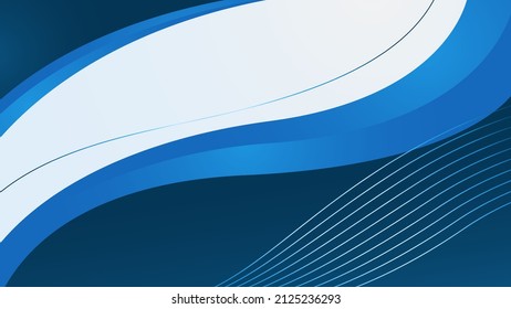 3D modern wave curve abstract presentation background. Luxury paper cut background. Abstract decoration, bluish pattern, line stripes gradients, 3d Vector illustration. Dark blue background