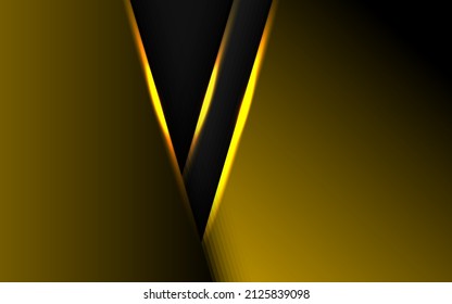 3D modern wave curve abstract presentation background. Luxury paper cut background. Abstract decoration, golden pattern, halftone gradients, 3d Vector illustration. Dark blue background