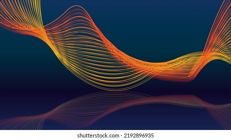 3D modern wave curve abstract presentation background. Luxury paper cut background. Abstract decoration, golden pattern, halftone gradients, 3d Vector illustration.