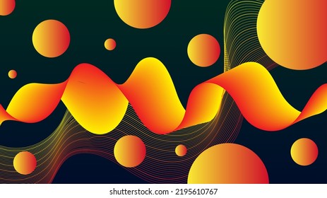 3D modern wave curve abstract presentation background. Luxury paper cut background. Abstract decoration, golden pattern, halftone gradients, 3d Vector illustration.