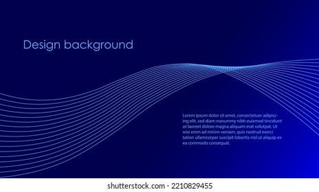 3D modern wave curve abstract presentation background. Luxury paper cut background. Vector horizontal template for digital lux business banner, formal invitation prestigious gift certificate. 