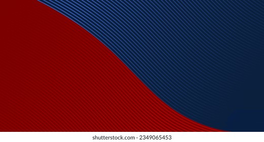 3D modern wave curve abstract presentation background. Luxury paper cut background. Abstract decoration, golden pattern, halftone gradient, 3d vector illustration. Dark blue and ruby background