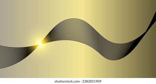 3D modern wave curve abstract presentation background. Luxury paper cut background
