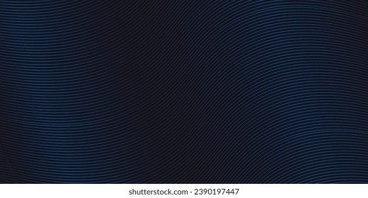 3D modern wave curve abstract presentation background. Luxury paper cut background. Abstract decoration, golden pattern, halftone gradient, 3d vector illustration. Unique dark blue background VECTOR