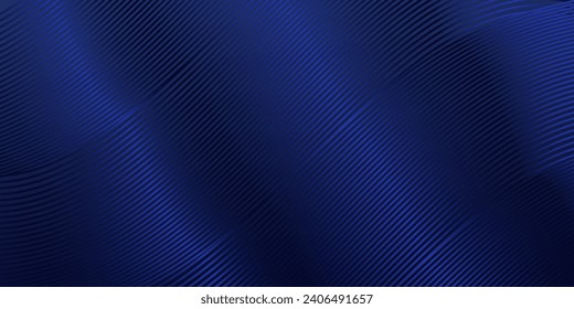 3D moderne Wellenkurve abstrakter Präsentationshintergrund. Luxus-Papier-Schnitthintergrund. Abstrakte Dekoration, goldenes Muster, Halbtonverlauf, 3D-Vektorgrafik. Dunkelblauer Hintergrund - abstrakter Hintergrund