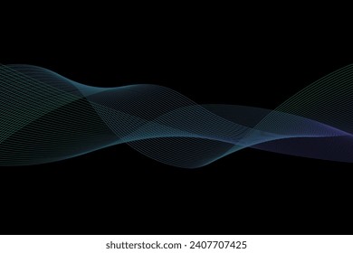 3D modern wave curve abstract presentation background. Luxury paper cut background