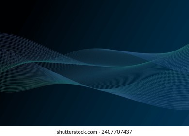 3D modern wave curve abstract presentation background. Luxury paper cut background