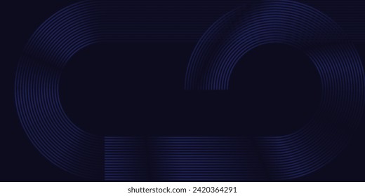 3D modern wave curve abstract presentation background. Luxury paper cut background. Abstract decoration, golden pattern, halftone gradient, 3d vector illustration. Unique dark blue background wave