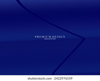 3D modern wave curve abstract presentation background. Luxury line pattern background. Abstract decoration, halftone gradient, 3d Vector illustration. Blue background.