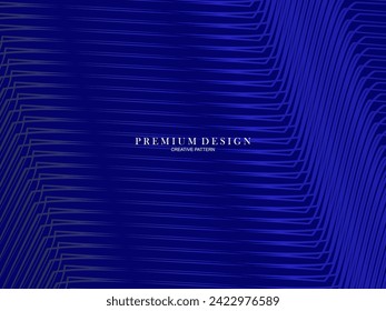3D modern wave curve abstract presentation background. Luxury line pattern background. Abstract decoration, halftone gradient, 3d Vector illustration. Blue background.