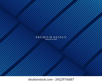 Fondo de presentación abstracto de curva de onda moderna 3D. Fondo de líneas de lujo. Decoración abstracta, gradiente de semitono, Ilustración vectorial 3d. Fondo azul.