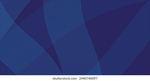 Abstrakter Präsentationshintergrund der modernen 3D-Wellenkurve. Luxus Papier geschnitten Hintergrund. Abstrakte Dekoration, goldenes Muster, Halbtongradienten, 3D-Vektor-Illustration. Dunkelblauer Hintergrund