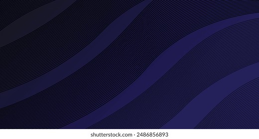 Fondo de presentación abstracto de la curva de onda moderna 3D. Fondo de corte de papel de lujo. Decoración Abstractas, patrón dorado, Gradientes de medio tono, Ilustración vectorial 3d. Fondo azul oscuro