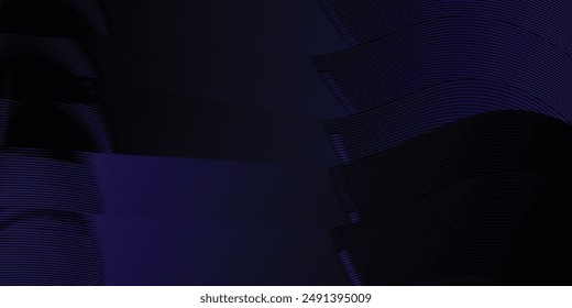 3D modern wave curve abstract presentation background. Luxury paper cut background. Abstract decoration, golden pattern, halftone gradients, 3d Vector illustration. Dark blue background