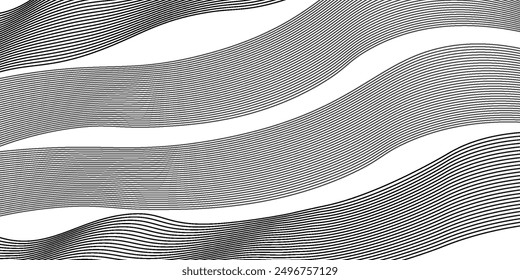 Fondo de presentación abstracto de curva de onda moderna 3D. Fondo de corte de papel de lujo. Decoración Abstractas, patrón, degradado de semitono, Ilustración vectorial 3D. El fondo blanco