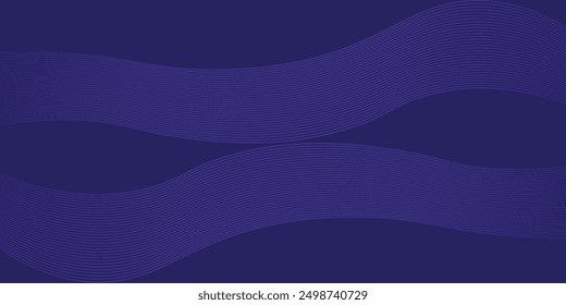 3D modern wave curve abstract presentation background. Luxury paper cut background. Abstract decoration, golden pattern, halftone gradients, 3d Vector illustration. Dark blue background