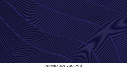Fondo de presentación abstracto de curva de onda moderna 3D. Fondo de corte de papel de lujo. Decoración Abstractas, patrón de oro, Gradientes de semitono, Ilustración vectorial 3D. Fondo azul oscuro