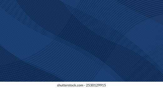 3D modern wave curve abstract presentation background. Luxury paper cut background. Abstract decoration, golden pattern, halftone gradients, 3d Vector illustration. Dark blue background