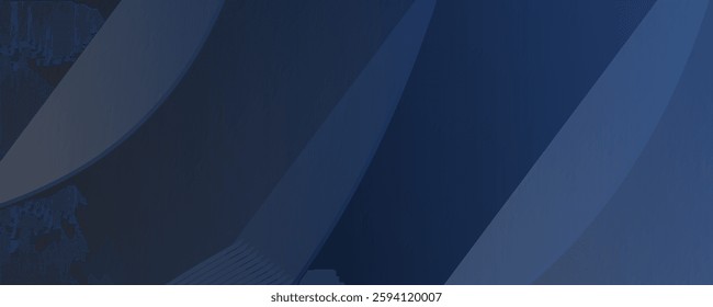 3D modern wave curve abstract presentation background. Luxury paper cut background. Abstract decoration, golden pattern, halftone gradients, 3d Vector illustration. Dark blue background