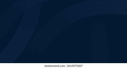 3D modern wave curve abstract presentation background. Luxury paper cut background. Abstract decoration, golden pattern, halftone gradients, 3d Vector illustration. Dark blue background