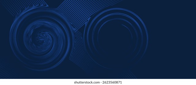 3D moderne Wellenkurve abstrakte Präsentation Hintergrund. Luxuriöser Papierschnitt-Hintergrund. Abstrakte Dekoration, goldenes Muster, Halbtonverlauf, 3D-Vektorgrafik. Einzigartiger dunkelblauer Hintergrund