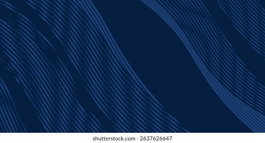 3D modern wave curve abstract presentation background. Luxury paper cut background. Abstract decoration, golden pattern, halftone gradients, 3d Vector illustration. Dark blue background