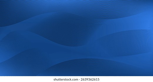 3D modern wave curve abstract presentation background. Luxury paper cut background. Abstract decoration, golden pattern, halftone gradients, 3d Vector illustration. Dark blue background