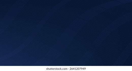 3D modern wave curve abstract presentation background. Luxury paper cut background. Abstract decoration, golden pattern, halftone gradients, 3d Vector illustration. Dark blue background