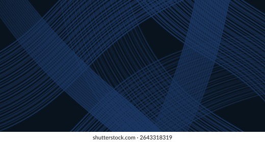 3D modern wave curve abstract presentation background. Luxury paper cut background. Abstract decoration, golden pattern, halftone gradients, 3d Vector illustration. Dark blue background