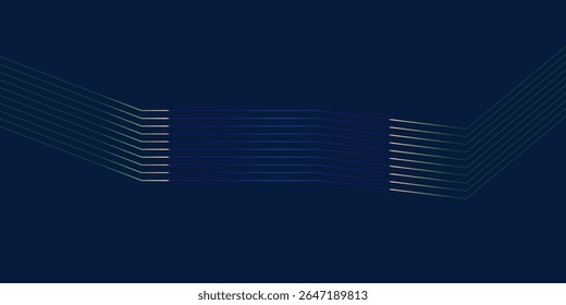 3D moderno onda curva resumo apresentação fundo. Fundo de corte de papel de luxo. Decoração abstrata, gradiente de meio-tom, fundo azul escuro. vetor
