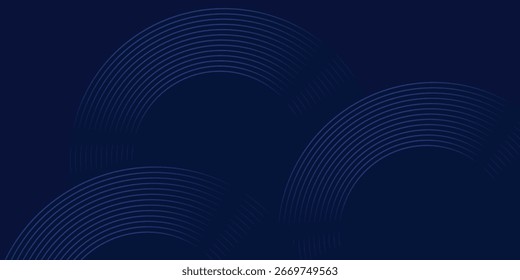 3D modern wave curve abstract presentation background. Luxury paper cut background. Abstract decoration, golden pattern, halftone gradient, 3d vector illustration. Unique dark blue background