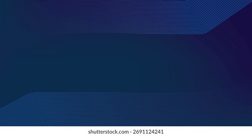 Fondo de presentación abstracto de curva de onda moderna 3D. Fondo de corte de papel de lujo. Decoración Abstractas, Gradientes de medio tono, Ilustración vectorial 3D. Fondo azul oscuro