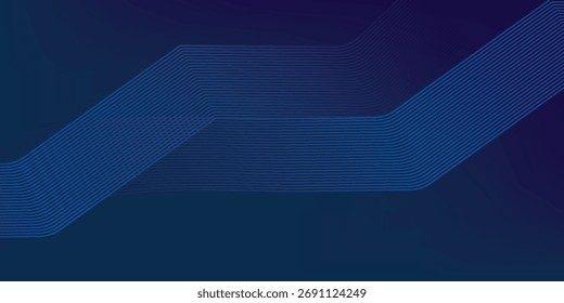 Fondo de presentación abstracto de curva de onda moderna 3D. Fondo de corte de papel de lujo. Decoración Abstractas, Gradientes de medio tono, Ilustración vectorial 3D. Fondo azul oscuro