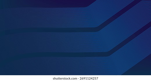 Fondo de presentación abstracto de curva de onda moderna 3D. Fondo de corte de papel de lujo. Decoración Abstractas, Gradientes de medio tono, Ilustración vectorial 3D. Fondo azul oscuro