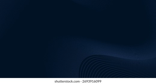 Fondo de presentación abstracto de curva de onda moderna 3D. Fondo de corte de papel de lujo. Decoración Abstractas, patrón de oro, Gradientes de semitono, Ilustración vectorial 3D. Fondo azul oscuro
