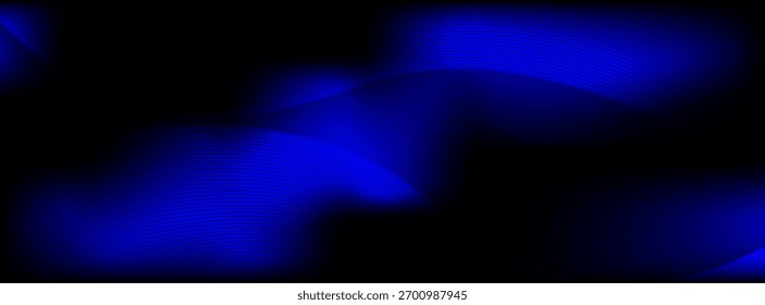 3D modern wave curve abstract presentation background. Luxury paper cut background. Abstract decoration, golden pattern, halftone gradient, 3d vector illustration. Unique dark blue background