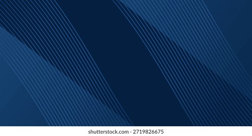 3D moderne Wellenkurve abstrakte Präsentation Hintergrund. Luxuriöser Papierschnitt-Hintergrund. Abstrakte Dekoration, goldenes Muster, Halbtongradienten, 3D-Vektorgrafik. dunkelblauer Hintergrund