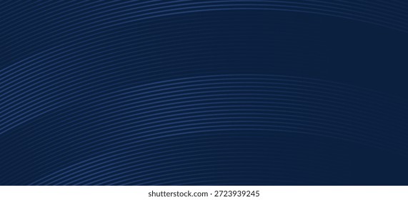 Fondo de presentación abstracto de curva de onda moderna 3D. Fondo de corte de papel de lujo. Decoración Abstractas, patrón dorado, degradado de semitono, Ilustración vectorial 3D. Fondo azul oscuro único
