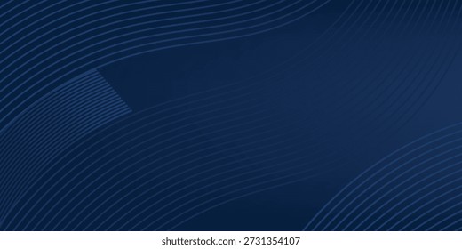 3D modern wave curve abstract presentation background. Luxury paper cut background. Abstract decoration, golden pattern, halftone gradients, 3d Vector illustration. Dark blue background
