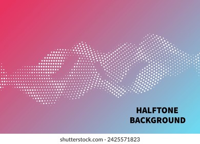 3D modern wave dots abstract presentation background. Luxury paper cut background. Abstract decoration, halftone gradients, 3d Vector illustration. 