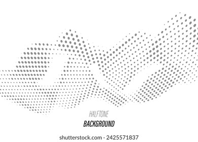 3D modern wave dots abstract presentation background. Luxury paper cut background. Abstract decoration, halftone gradients, 3d Vector illustration. 