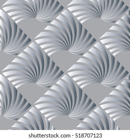 3d modern white background. Abstract light  seamless pattern. Vector design.